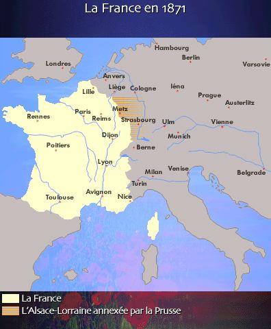 Carte de france apres 1871
